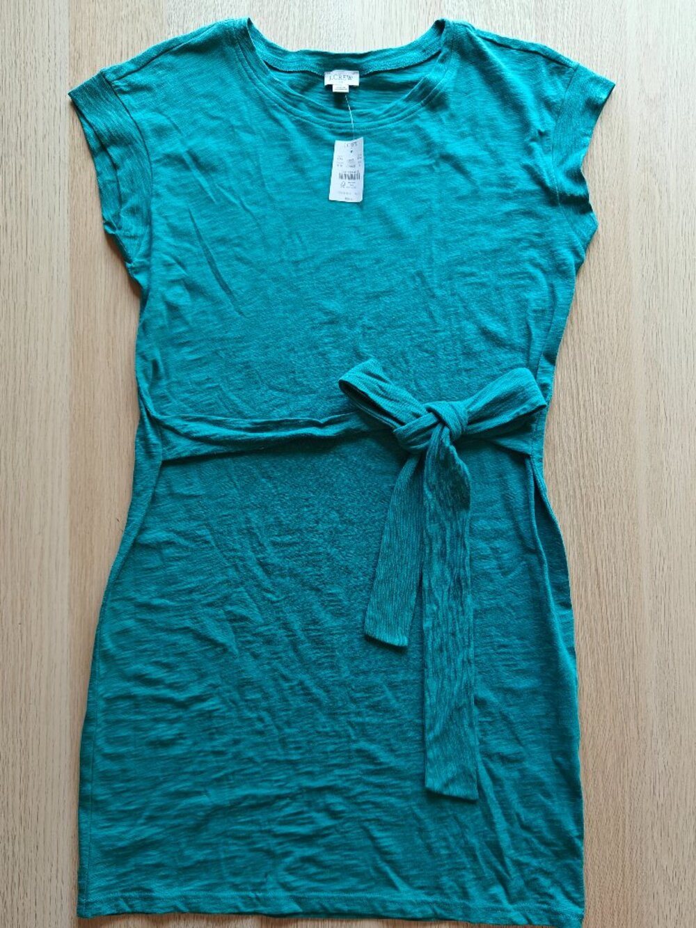 J.CREW WOMEN'S SHORT-SLEEVE TIE-WAIST T-SHIRT DRESS (SIZE SMALL)